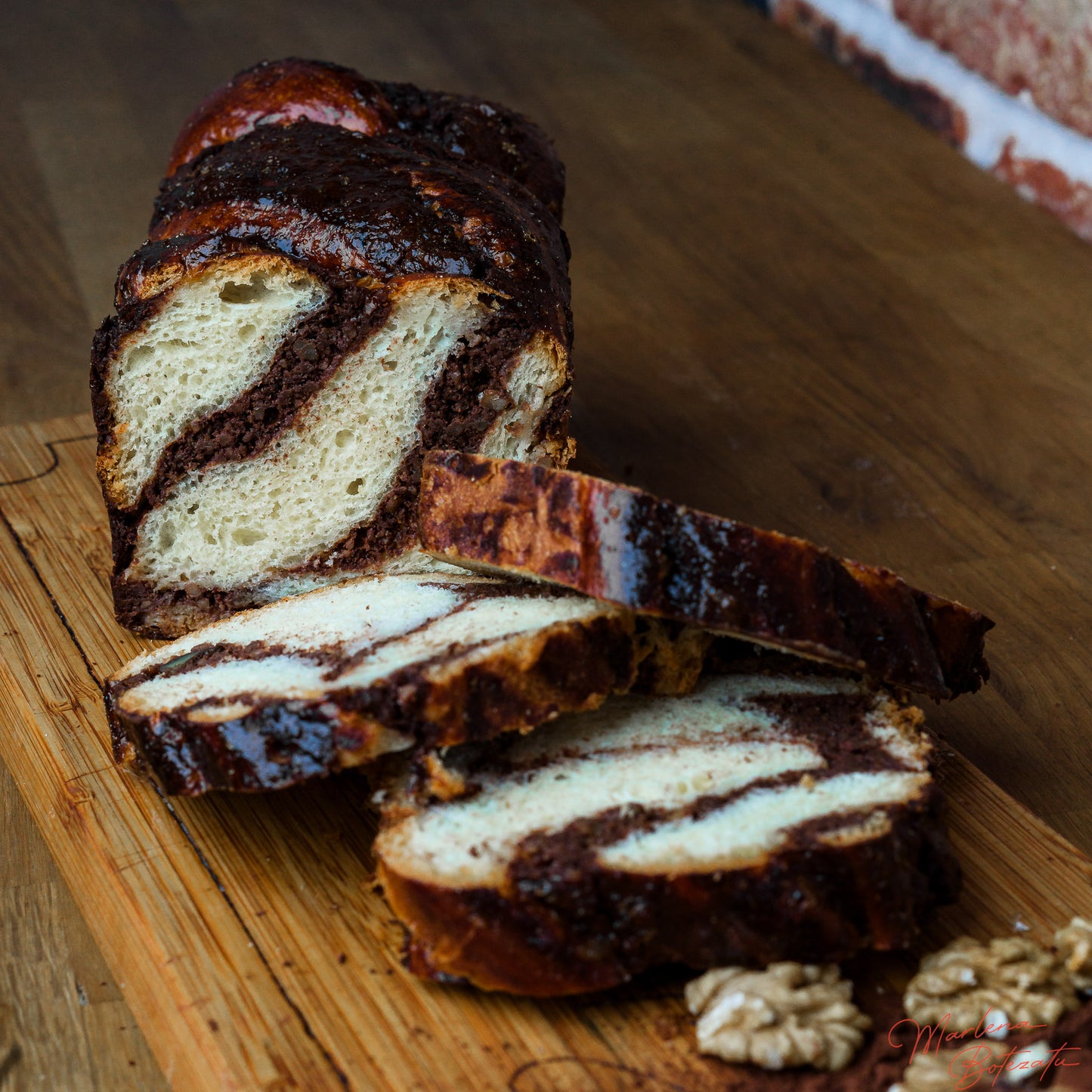 Handmade traditional romanesc-cozonac