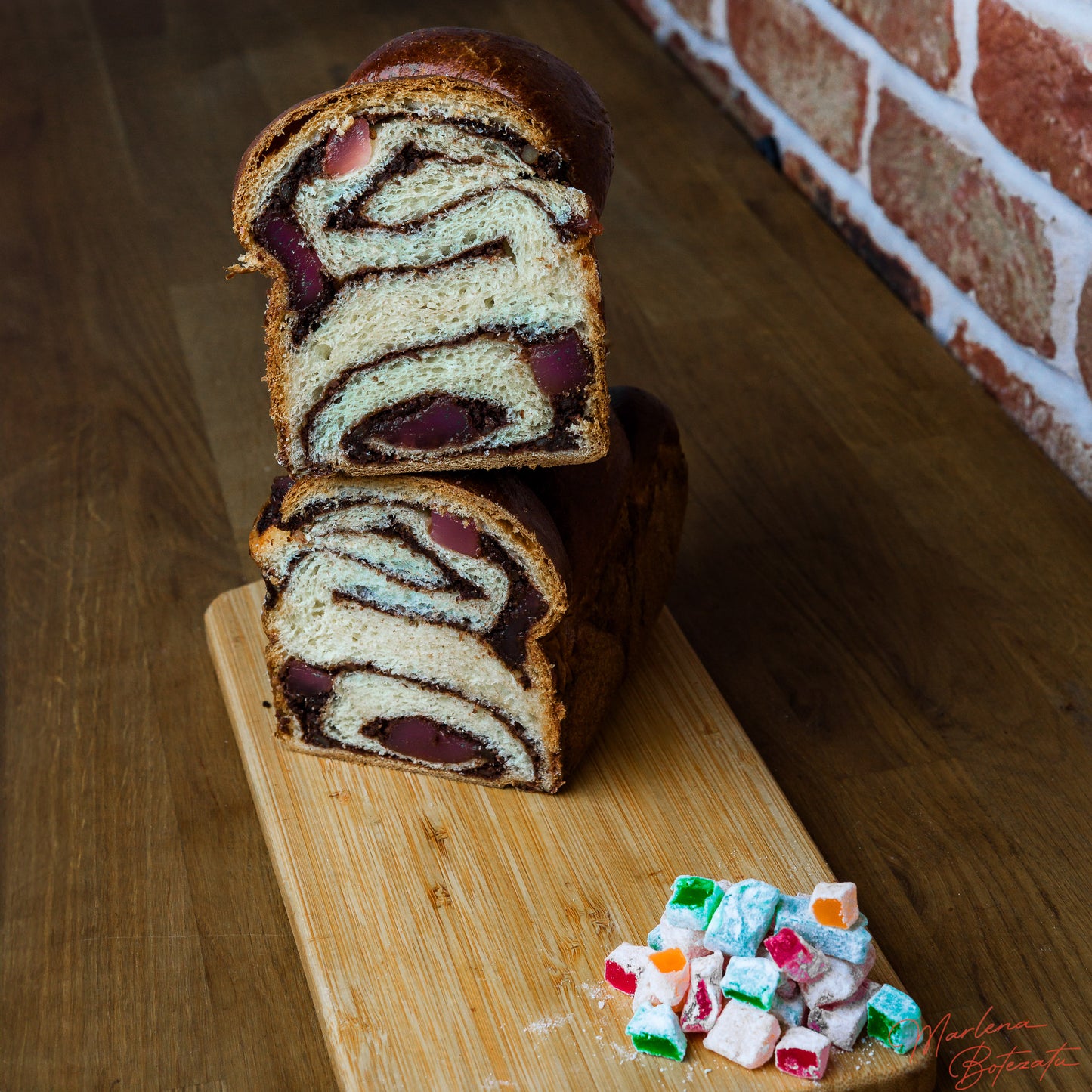 Handmade traditional romanesc-cozonac